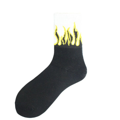 Contrast Flame Socks