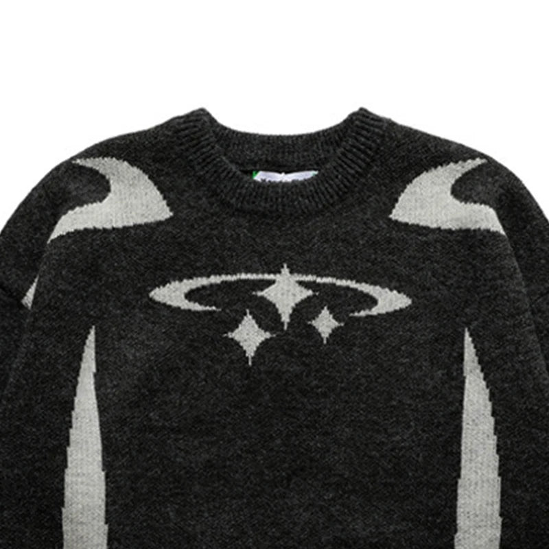 Men's Vintage Knitwear Y2K Stars Graphic Sweater