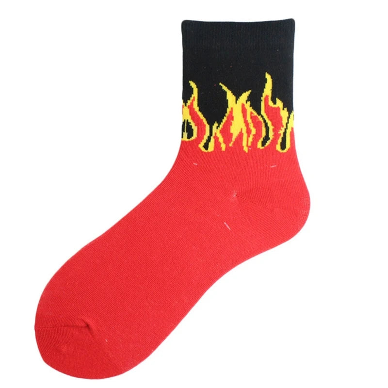 Contrast Flame Socks