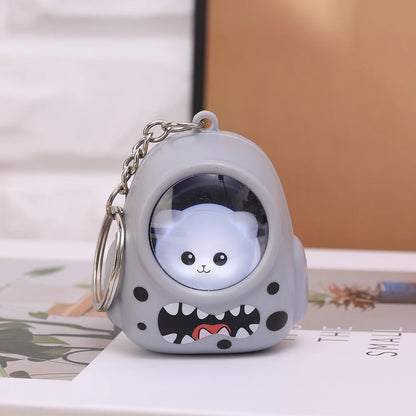 Kawaii Bear & Astronaut Keychain Night Light