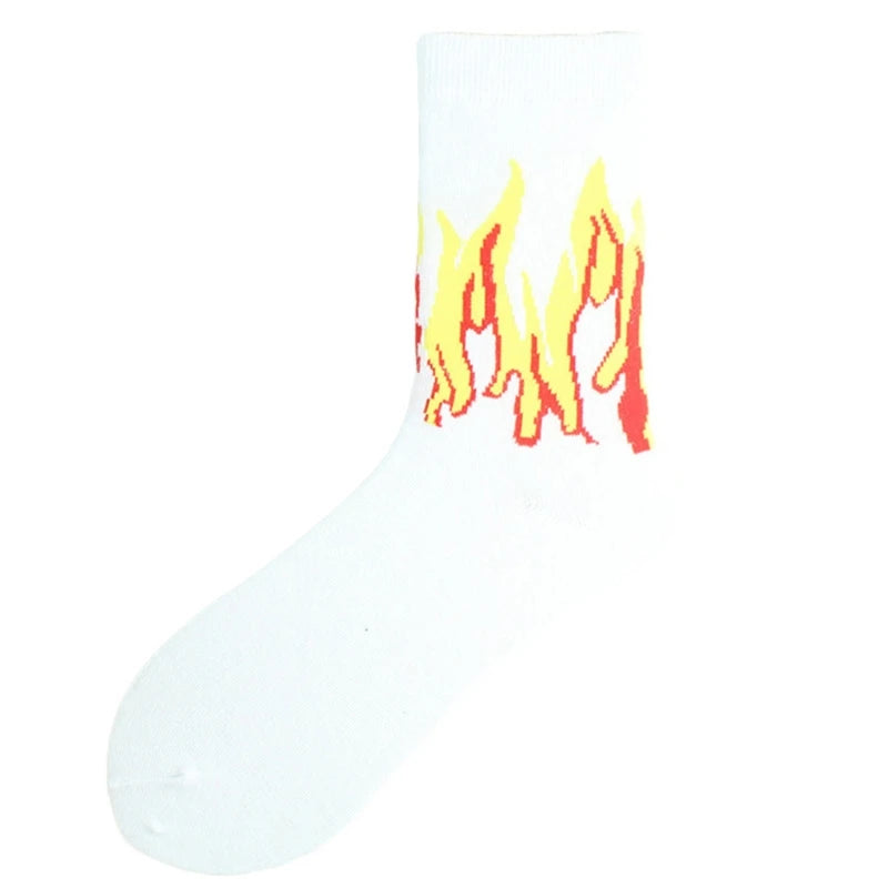 Contrast Flame Socks