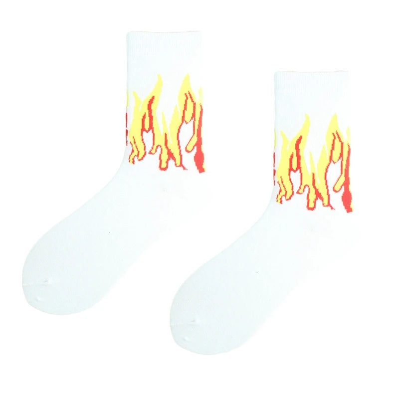 Contrast Flame Socks