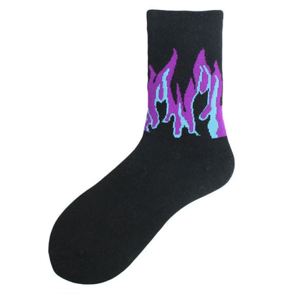 Contrast Flame Socks