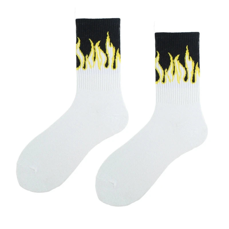 Contrast Flame Socks