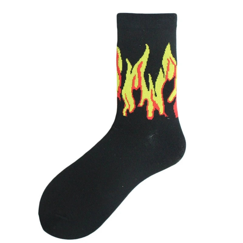 Contrast Flame Socks