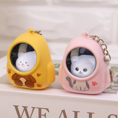 Kawaii Bear & Astronaut Keychain Night Light