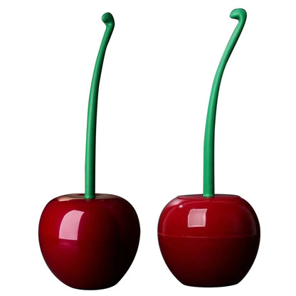 Cherry Shape Toilet Brush Holder Set