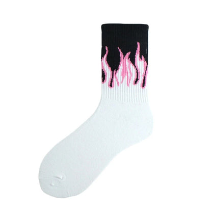 Contrast Flame Socks