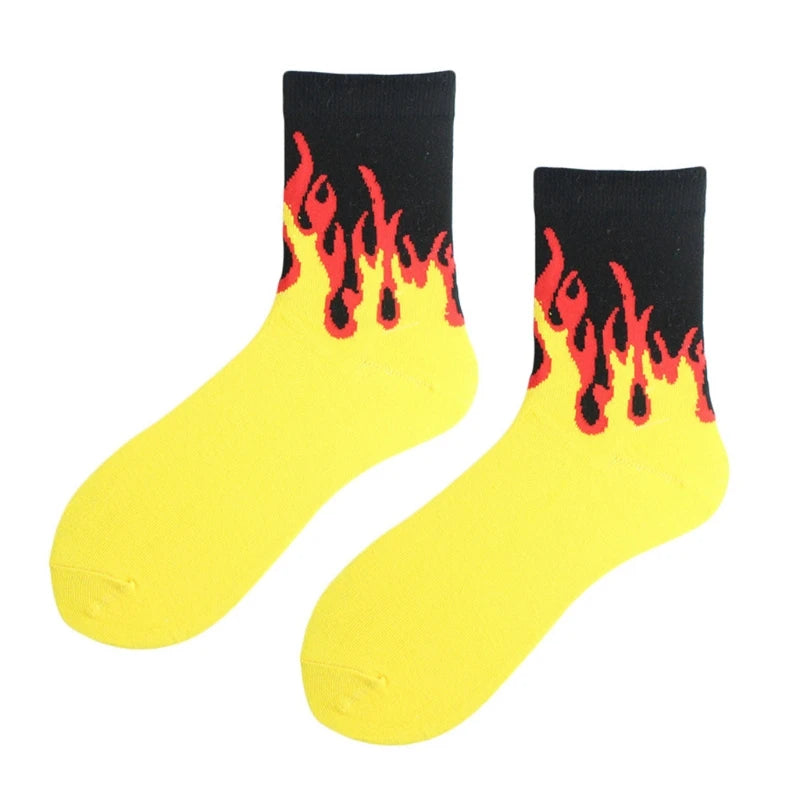 Contrast Flame Socks