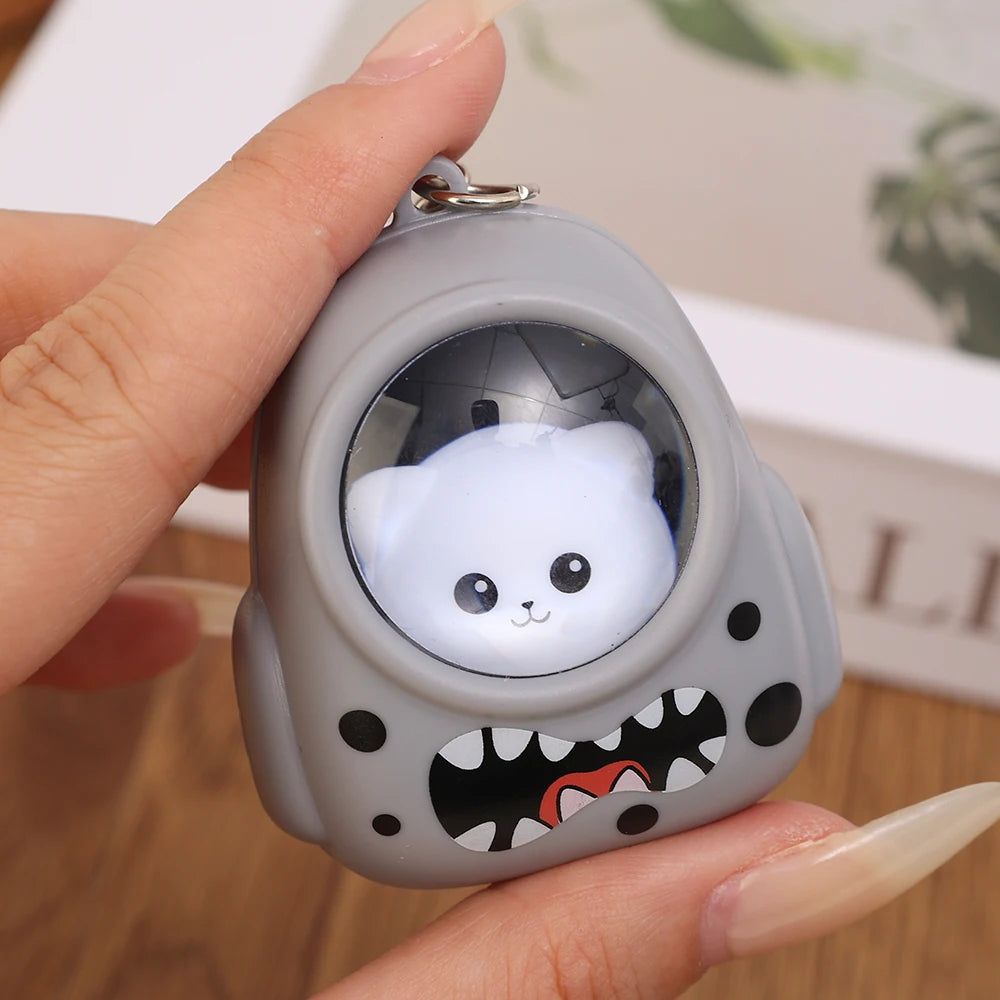 Kawaii Bear & Astronaut Keychain Night Light